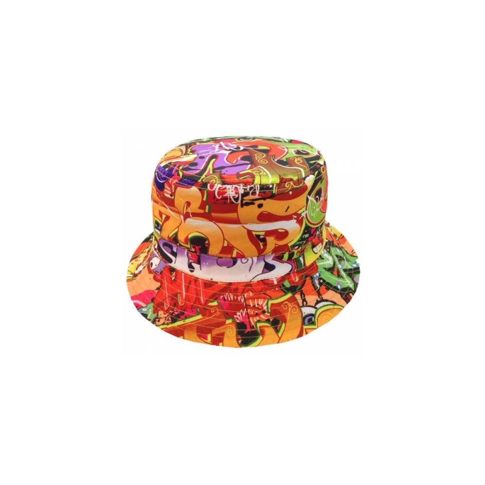 24 Bulk Graffiti Print Bucket Hats In 