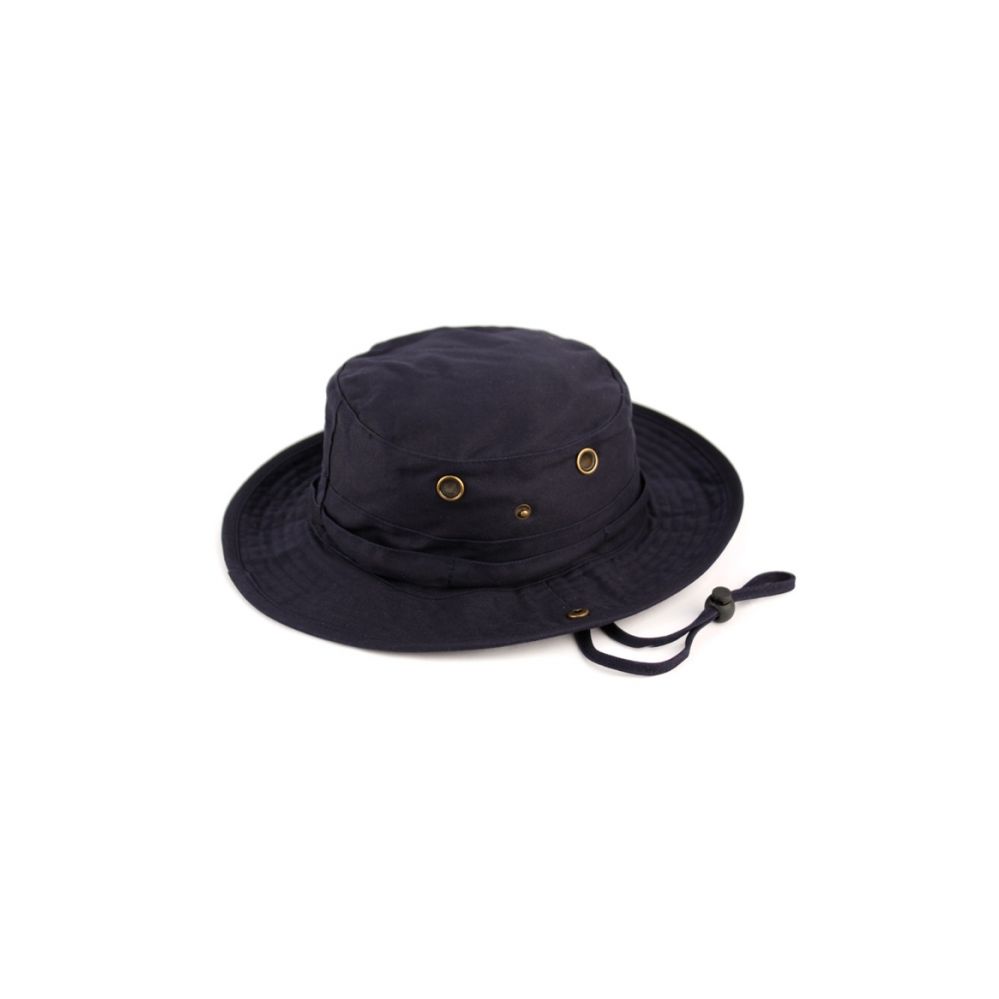 Outdoor Cotton Bucket Hats With Strip In Navy