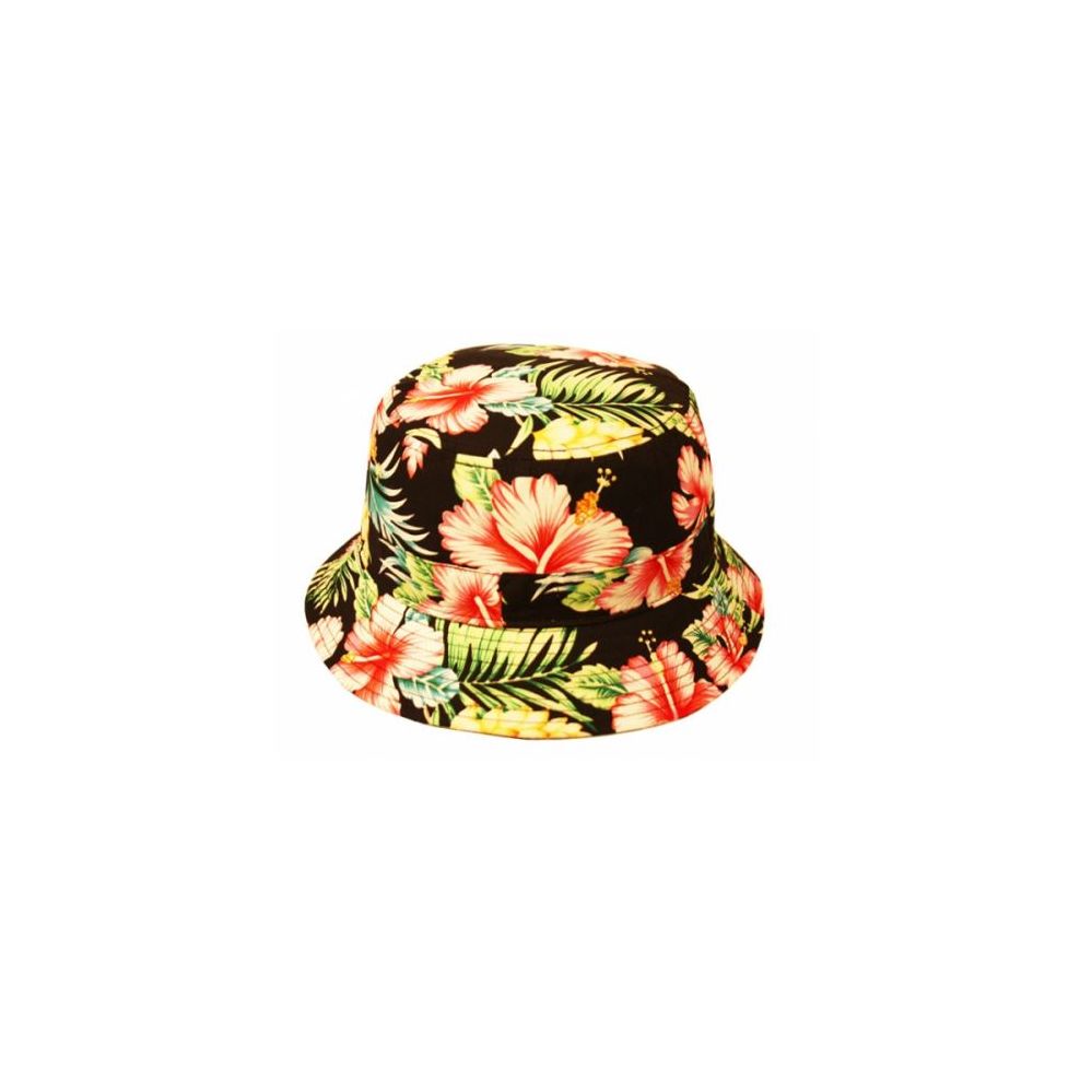 24 Wholesale Hibiscus Floral Bucket Hats