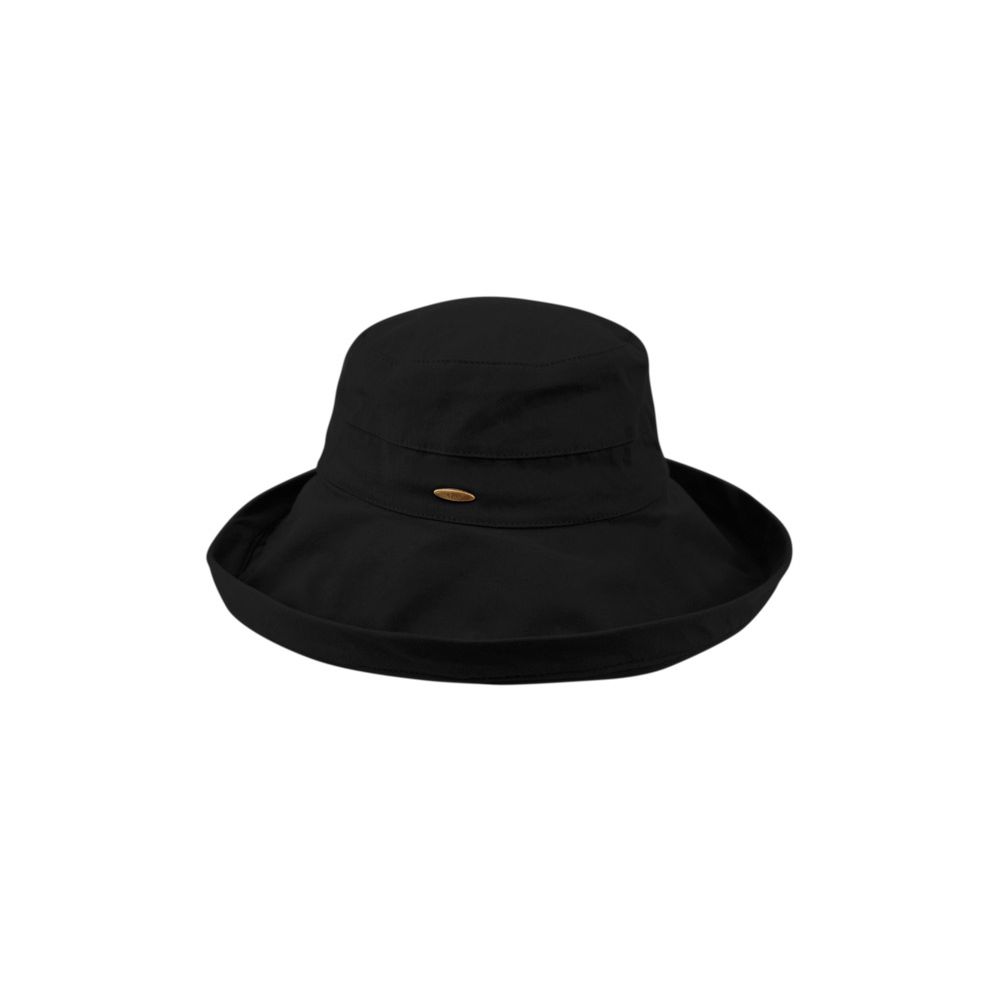 12 Wholesale Cotton Canvas Sun Cloche Hats In Black