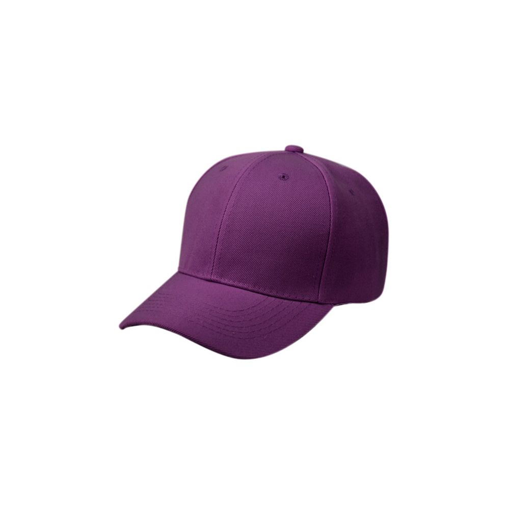 36 Pieces of Plain Baseball Velcro Cap In Purple