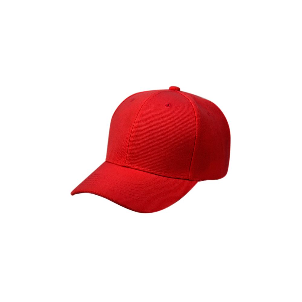 36 Pieces of Plain Baseball Velcro Cap In Red