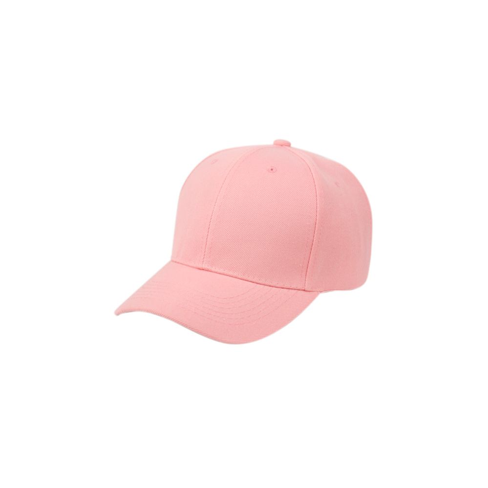 36 Pieces of Plain Baseball Velcro Cap In Pink