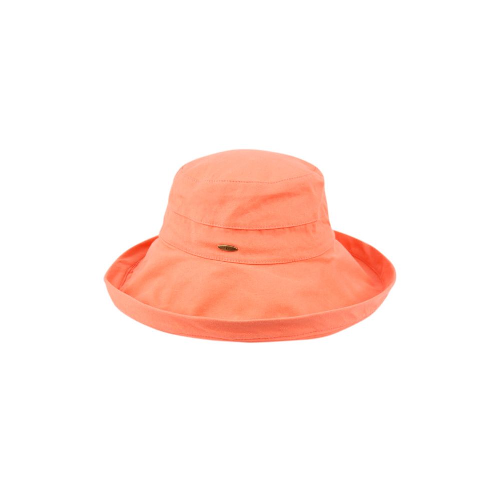 12 Wholesale Cotton Canvas Sun Cloche Hats In Light Coral