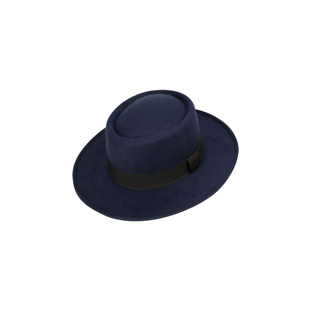 24 Wholesale Men's Fedora Hats In Navy