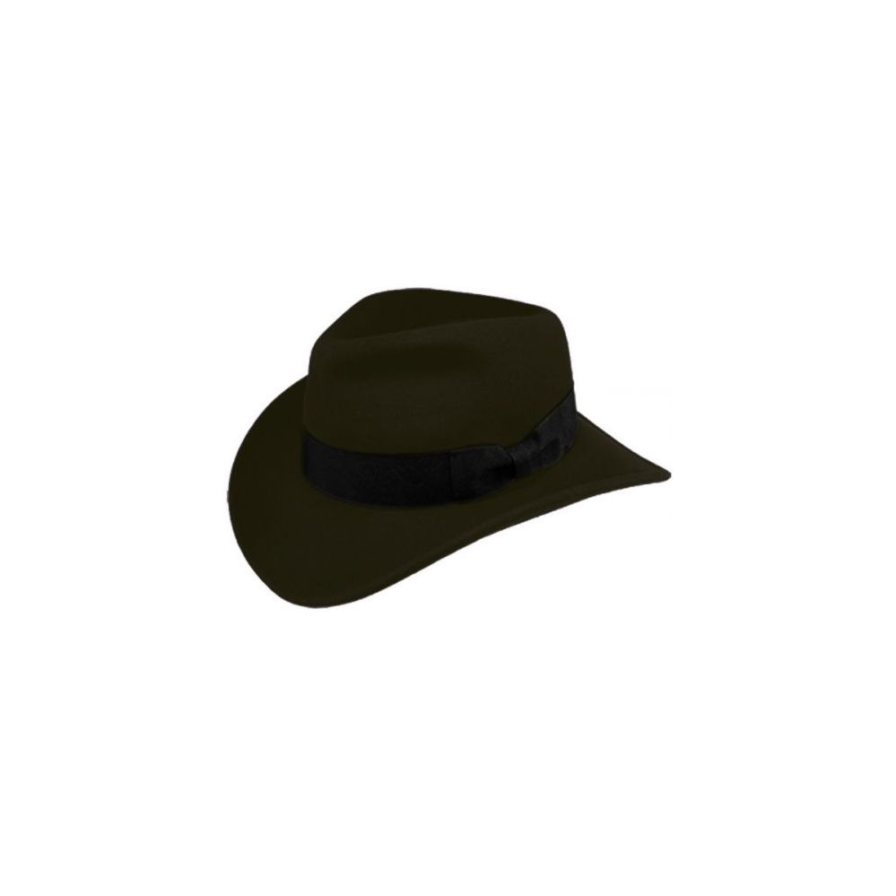 6 of Indiana Jones Wool Felt Fedora Hats With Grosgrain Band In