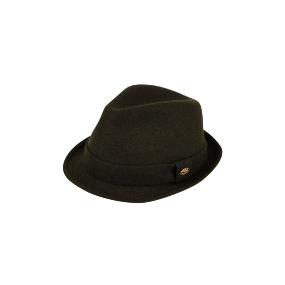 24 Wholesale Wool Blend Fedora With Self Fabric Band In Olive