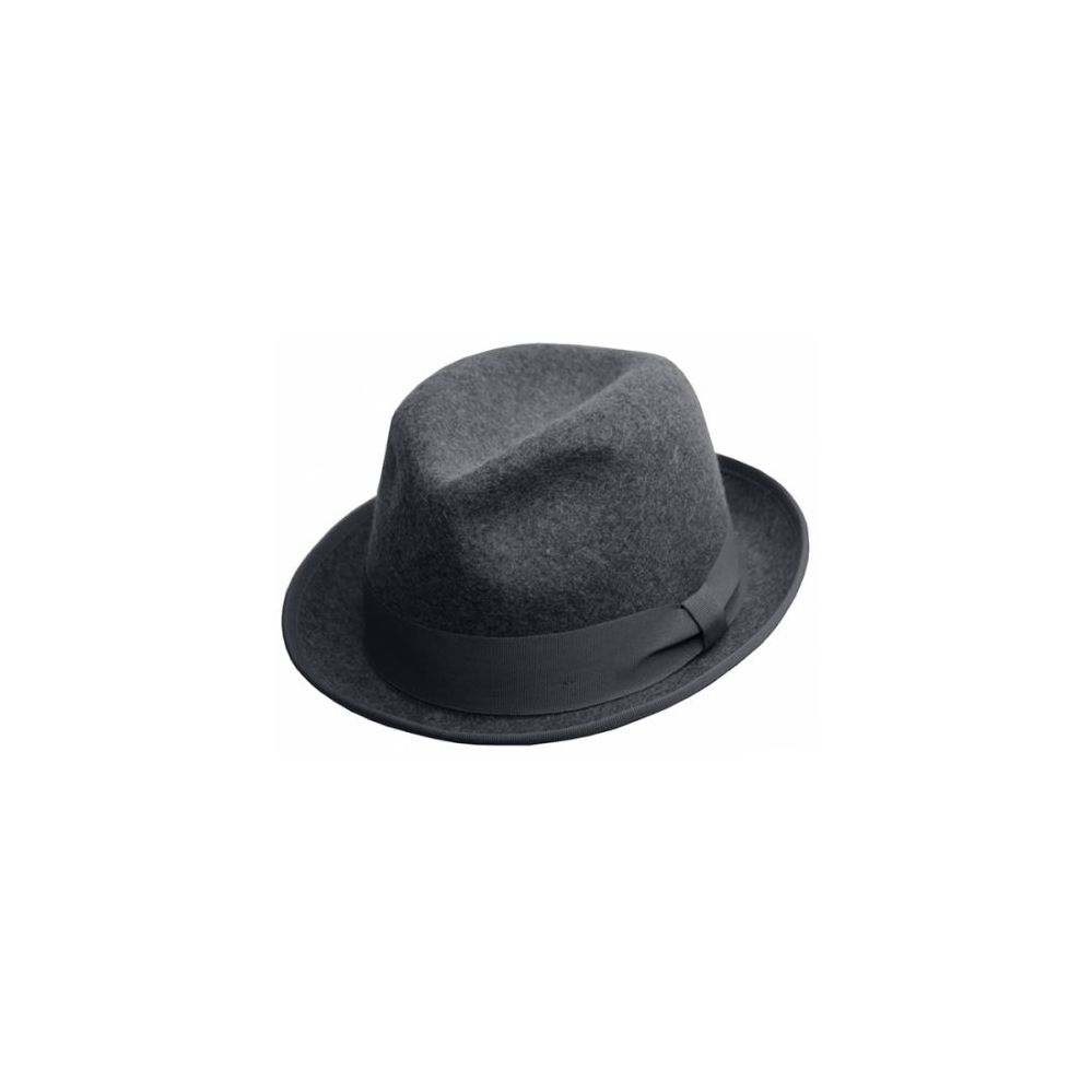 6 Wholesale Crushable Wool Felt Fedora Hats In Gray