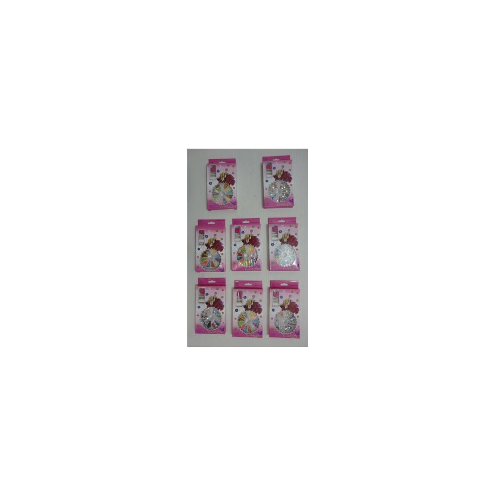 120 Wholesale Nail Gem Kit [gluE-StickS-Emery Board]