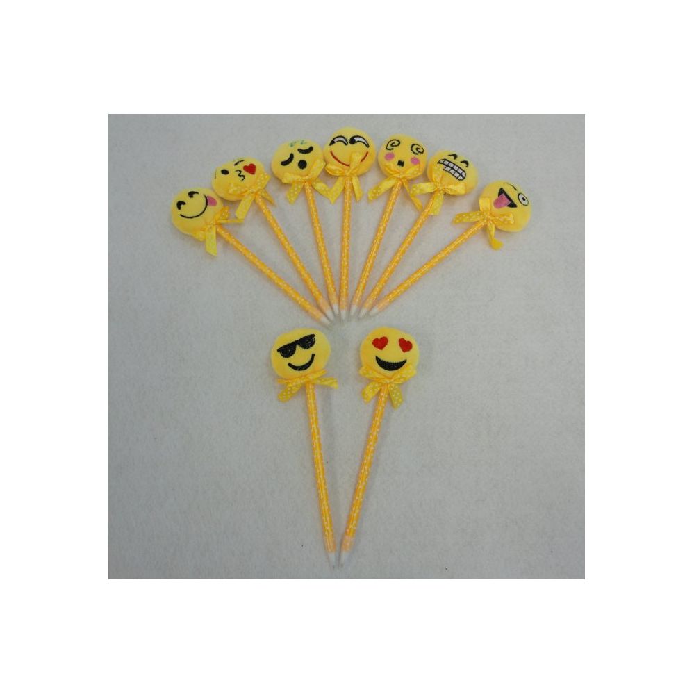 72 Wholesale FabriC-Covered Pen With Emojis