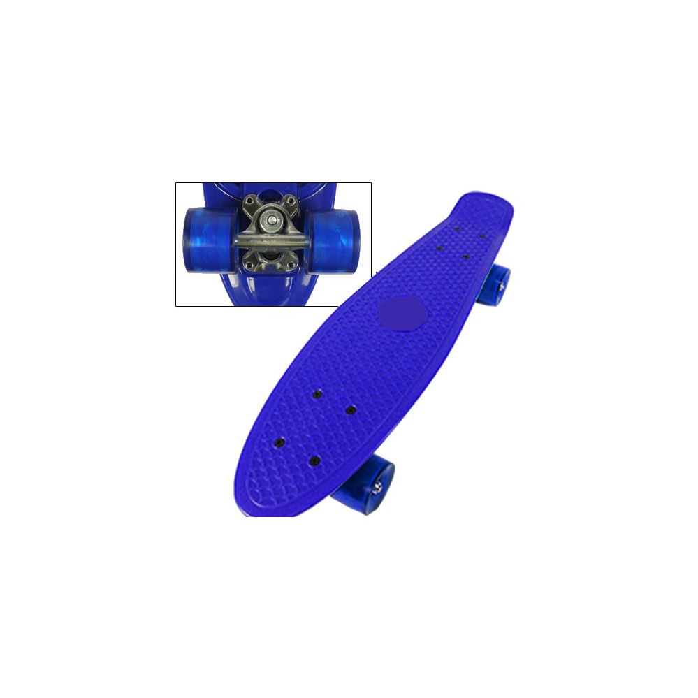 8 Pieces Complete Plastic & Metal SkateboardS- Dark Blue - Summer Toys