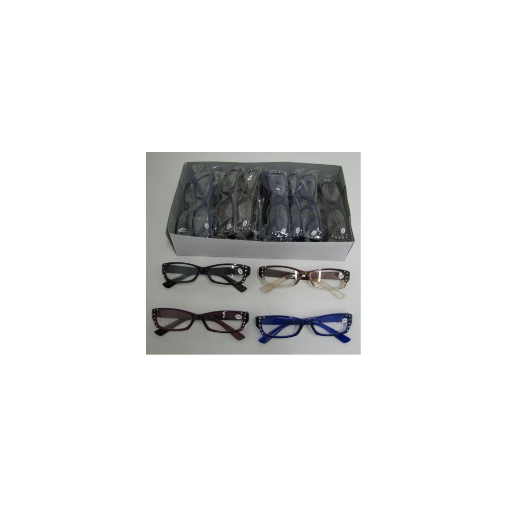 120 Wholesale Reading GlasseS-Wide Rim With Rhinestones