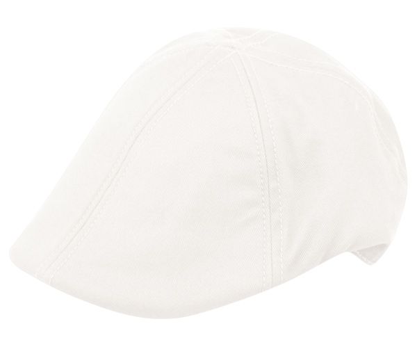 12 Wholesale Cotton Duckbill Ivy Caps In White