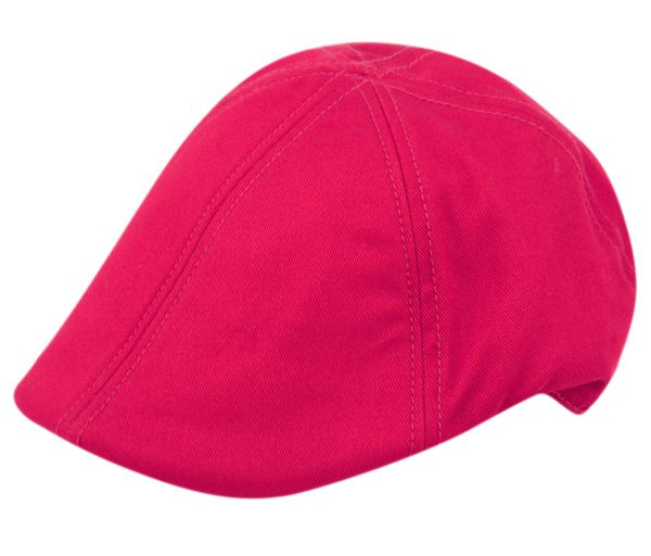 12 Wholesale Cotton Duckbill Ivy Caps In Hot Pink