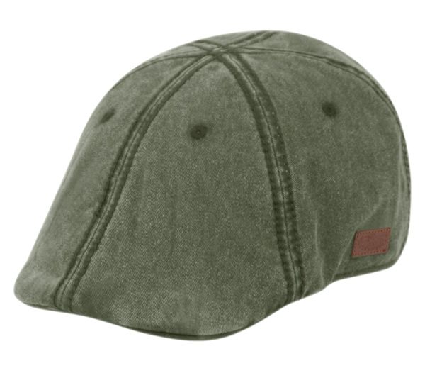 12 Wholesale Washed Cotton Duckbill Ivy Caps In Olive