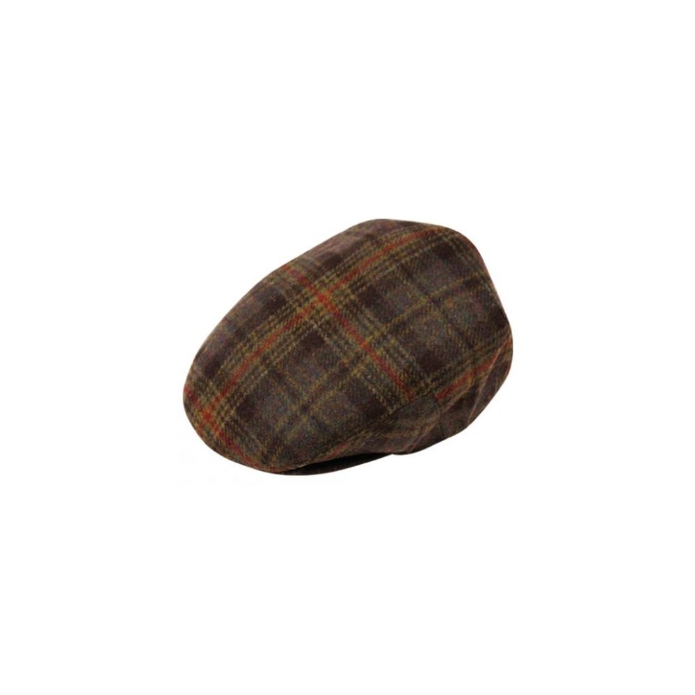 12 Wholesale Plaid Wool Flat Ivy Caps W/satin Quilted Lining