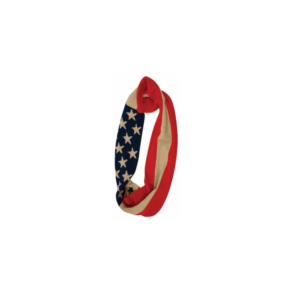 12 Pieces of Knitted Infinity Usa Flag Scarf