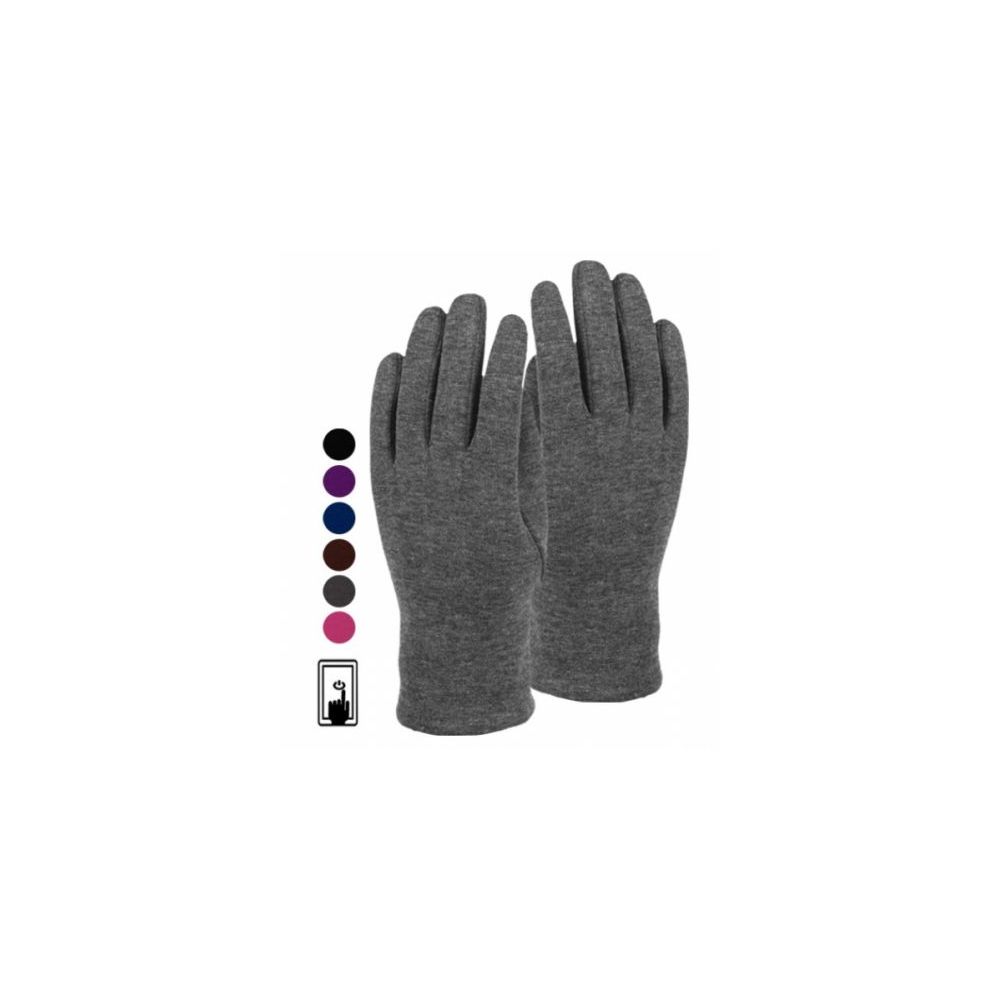 24 Pairs Ladies Jersey Touch Screen Glove Assorted Color - Conductive Texting Gloves