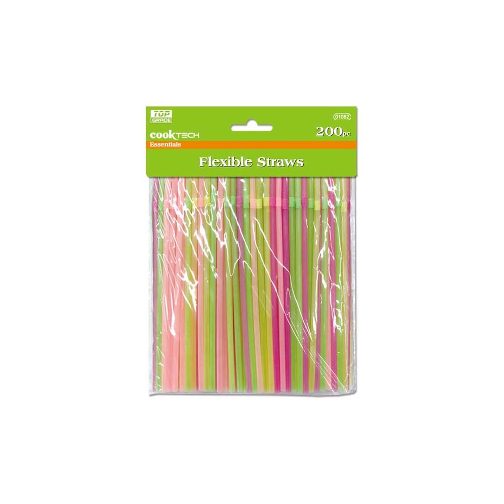 96 Wholesale Two Hundred Count Flexible Straws