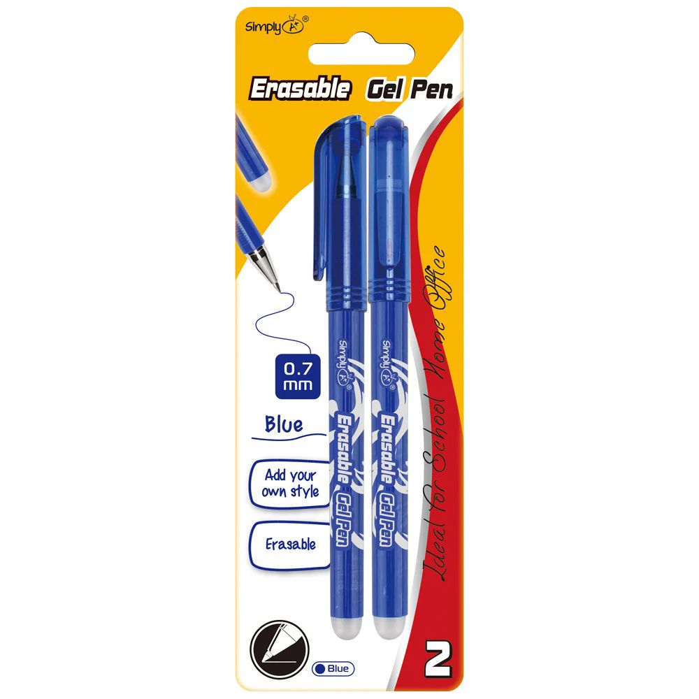 24 Pieces of erasable gel pen 2ct 0.7mm blue
