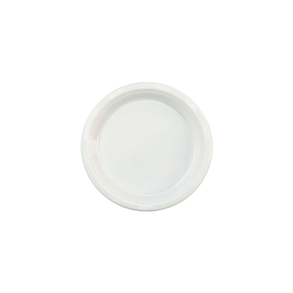 144 Pieces of Seven Inch Fifteen Count Plastic Plate White