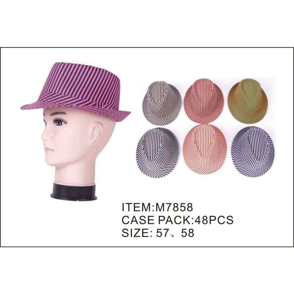 48 Wholesale Unisex Assorted Color Fashion Fedora Hats