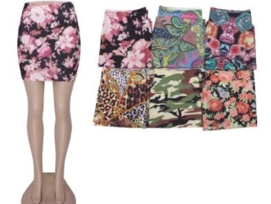 60 Wholesale Women's Denim Like Skirt Assorted Styles