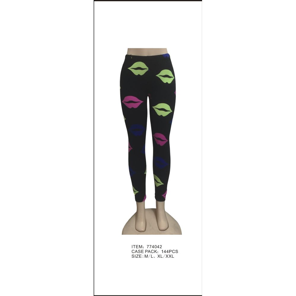 36 Wholesale Womens Fashion Legging Assorted Styles, And Size Polyester Lycra Blend
