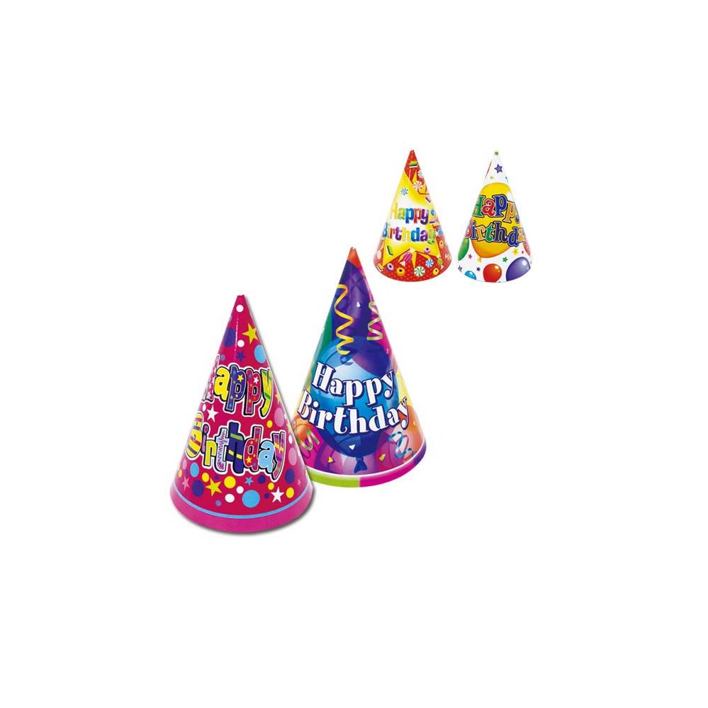 96 Pieces Party Hat Six Count - Party Favors