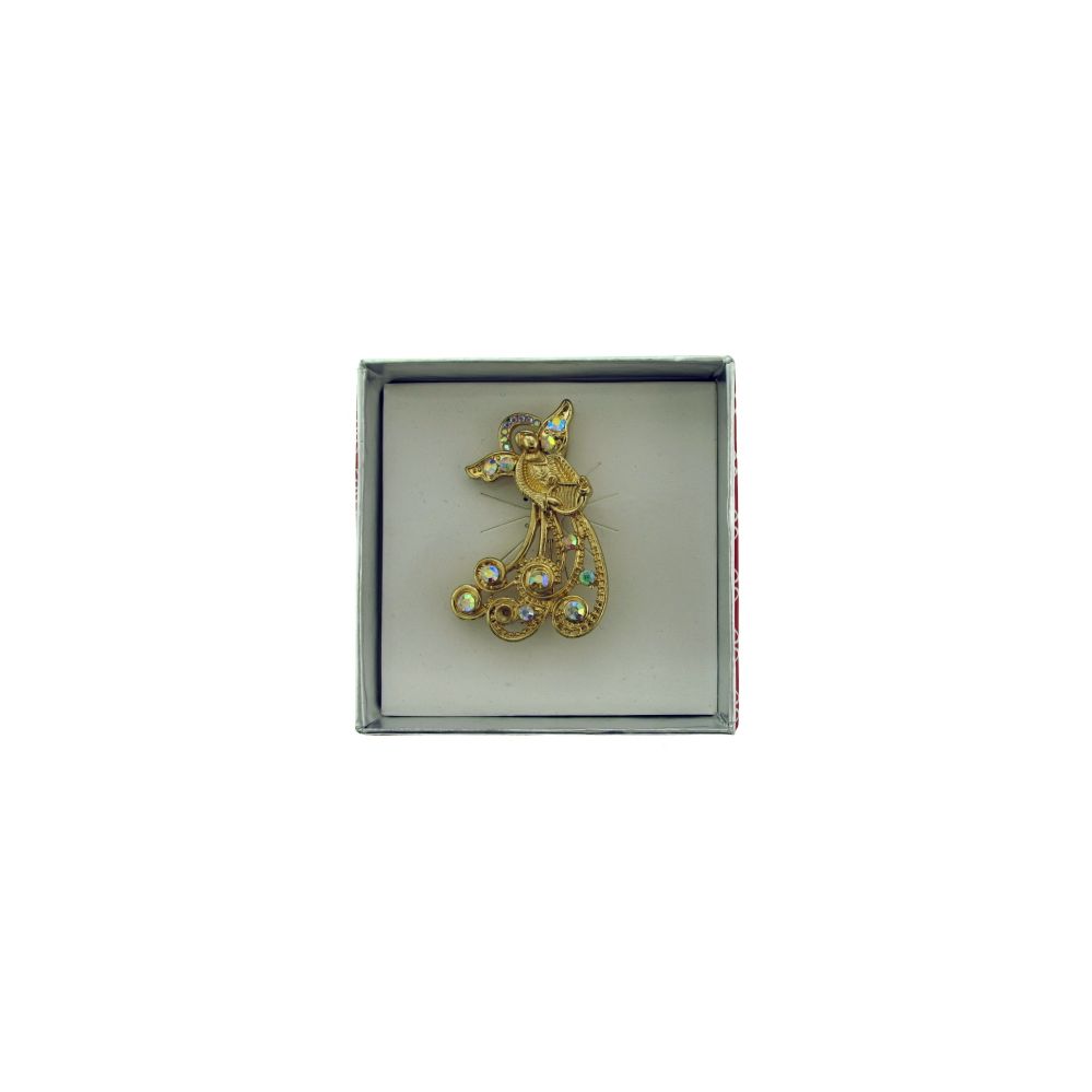 36 Pieces of Gold Tone Angel Holding A Harp Pin With Gift Box