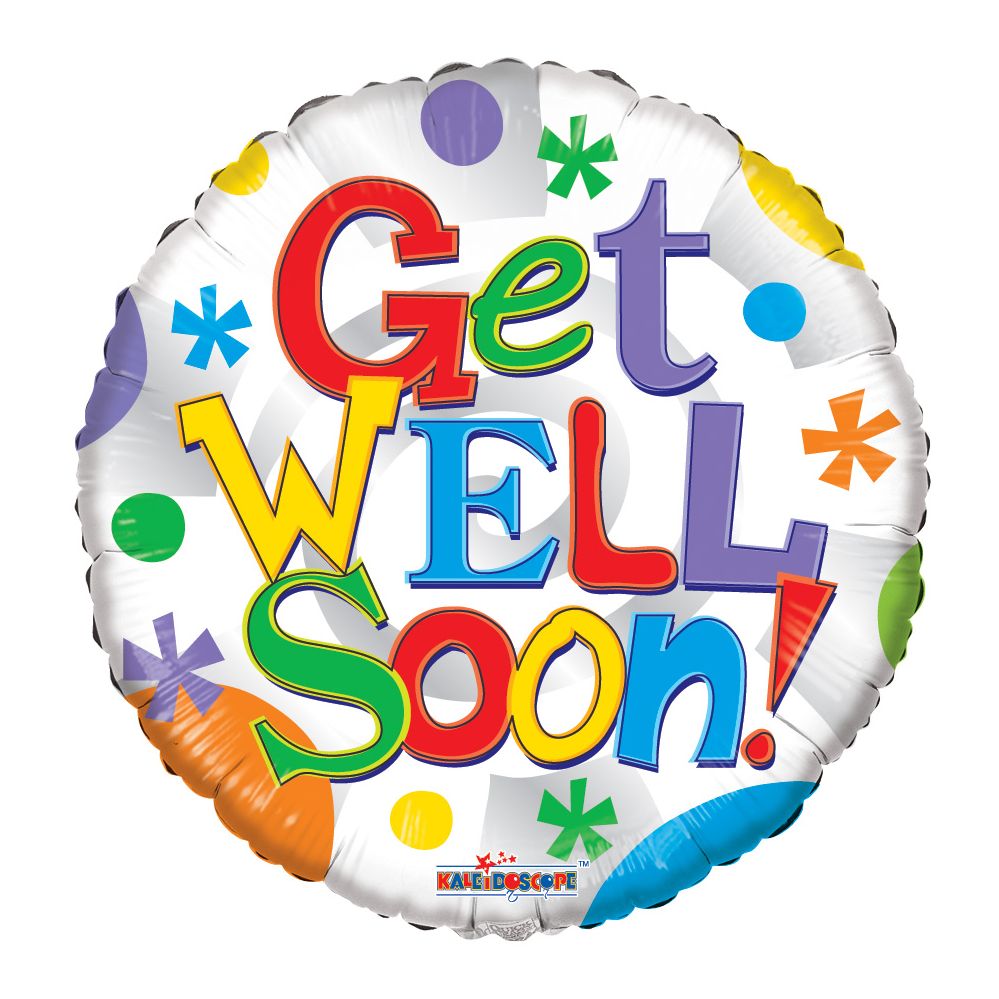 125 Pieces One Side Get Well Balloon - Balloons & Balloon Holder - At 