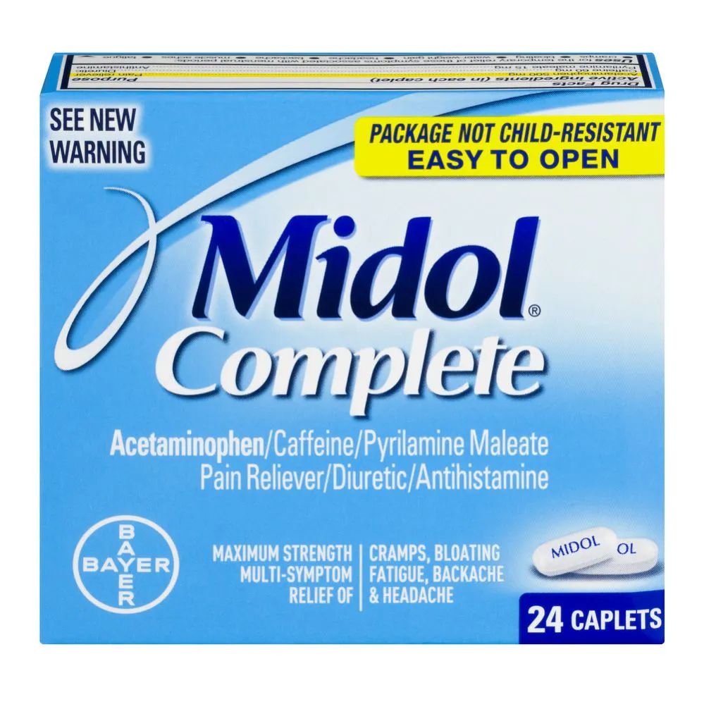 6 Pieces of Midol Complete 25 Count