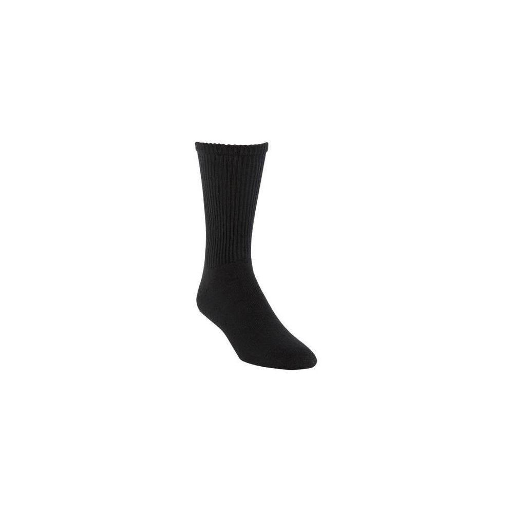 30 Wholesale Gildan 6pk Mens Black Crew Socks - at - wholesalesockdeals.com