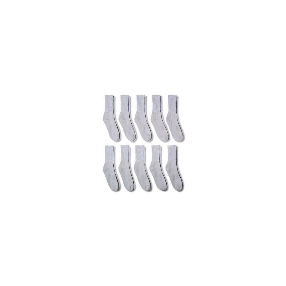 Gildan 6pk Mens Grey Crew Socks - at 
