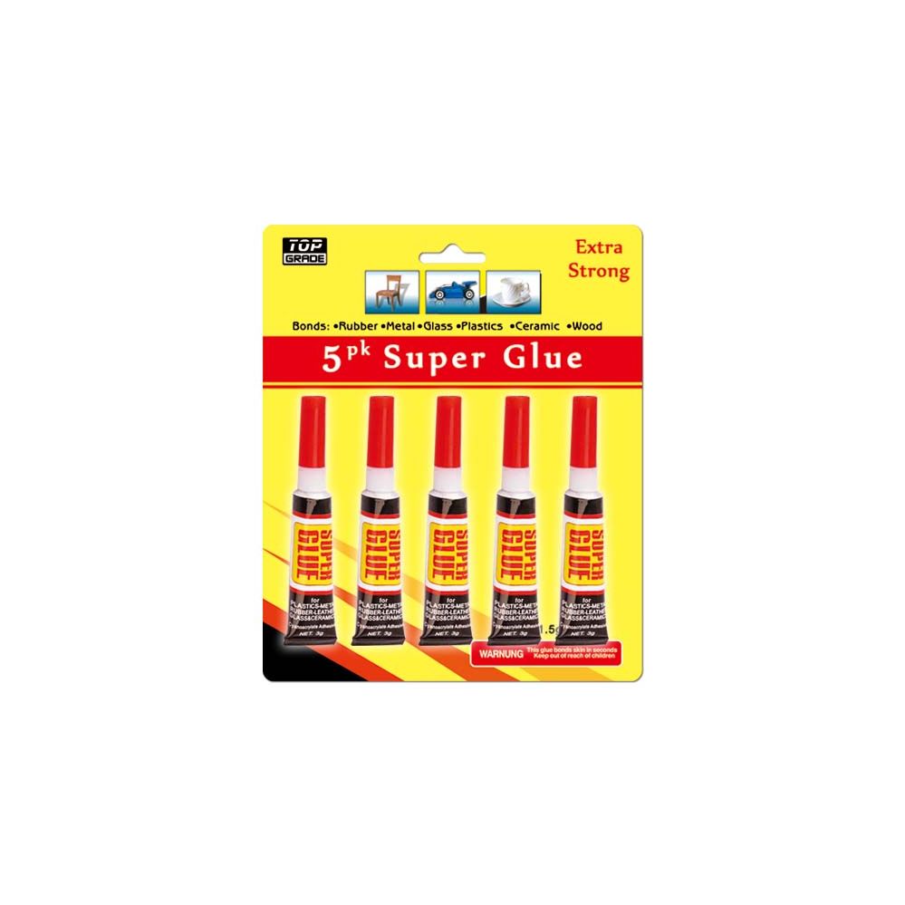 96 Wholesale Five Piece Super Glue