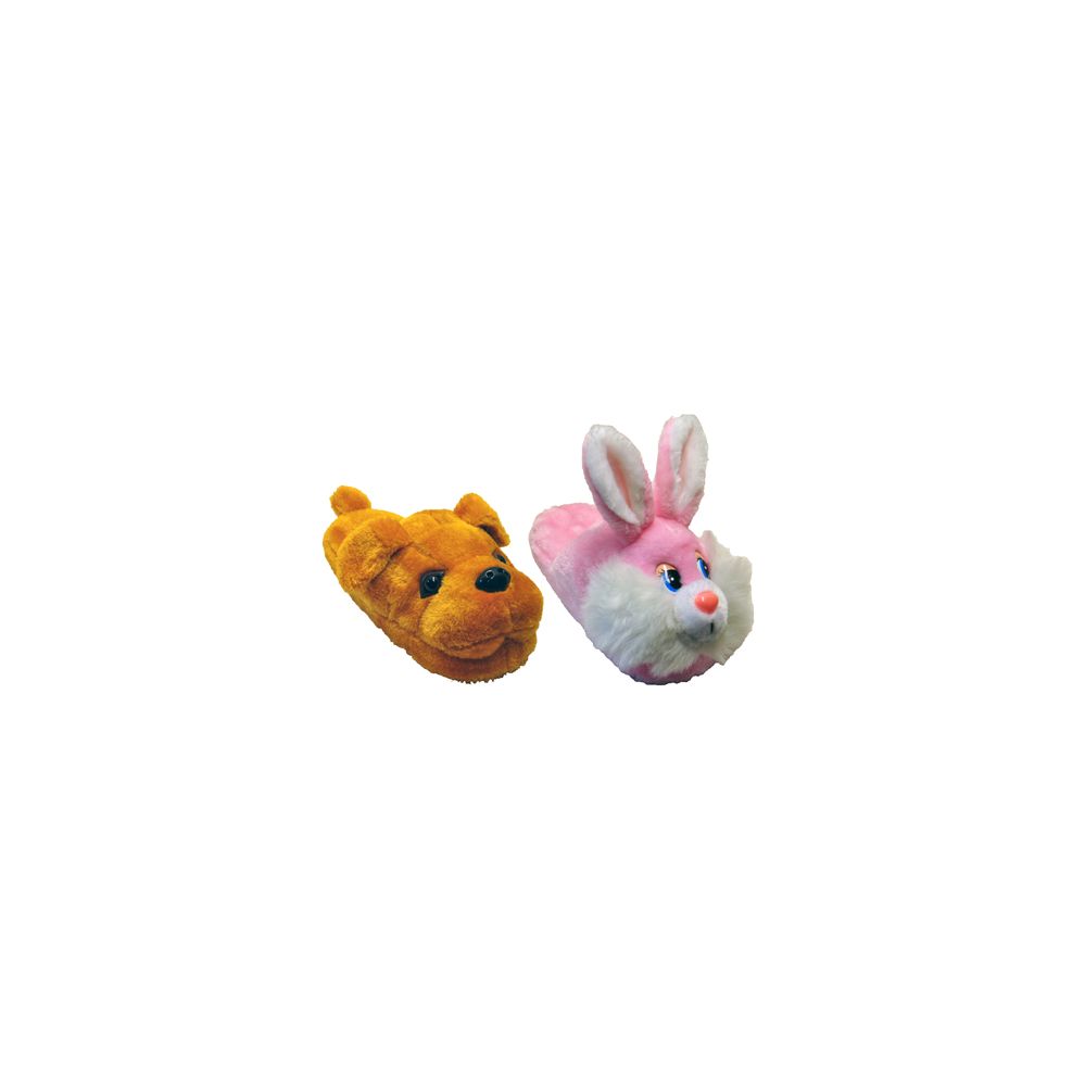 36 Pairs of Kids Plush Slippers