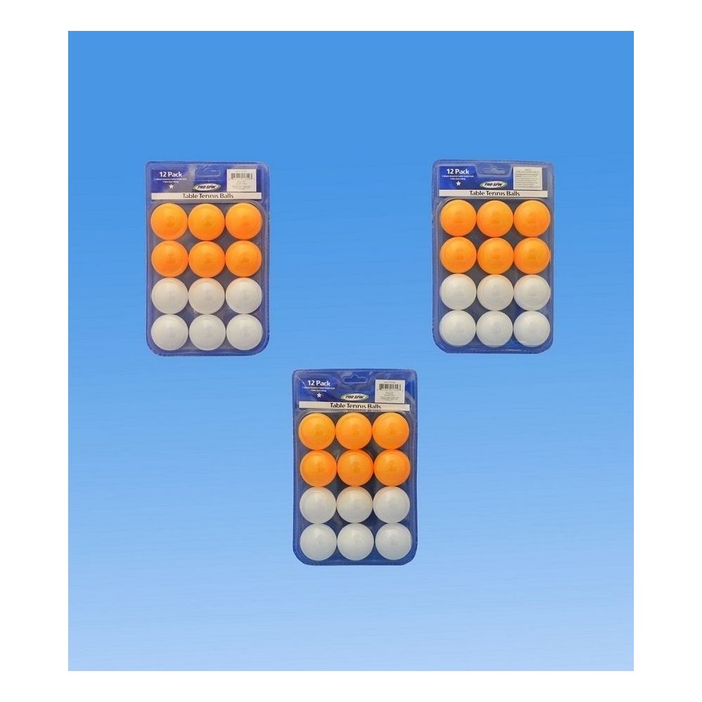 96 Wholesale 12 Pieces Ping Pong Balls In Blister
