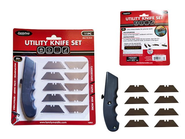 96 Packs of 11 Piece Utility Knife Set
