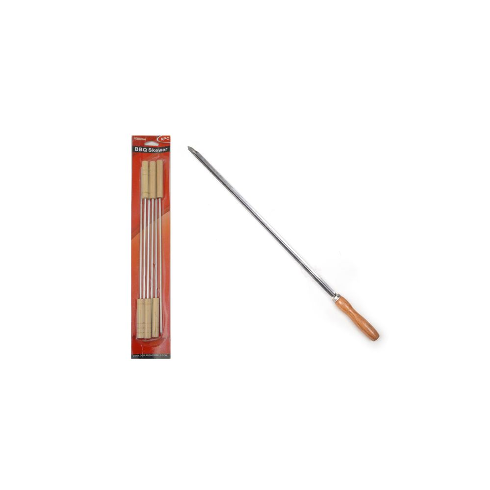 96 Pieces of 6 Piece Bbq Skewer With Wooden Handle