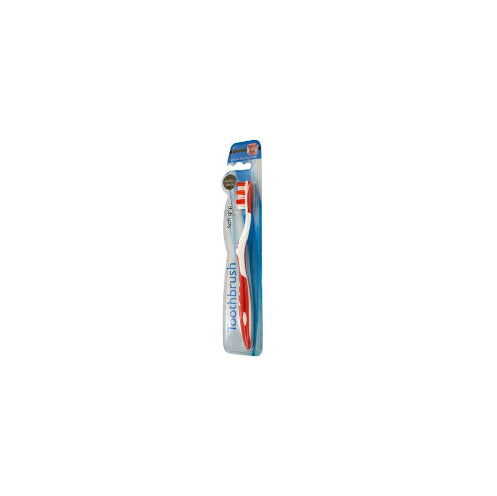 108 Wholesale Soft Grip Medium Bristle Toothbrush