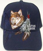 72 Wholesale Wolf Native Pride Cap - at 