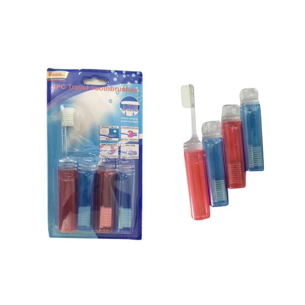 144 Pieces of 4 Piece Travel Tooth Brush Set