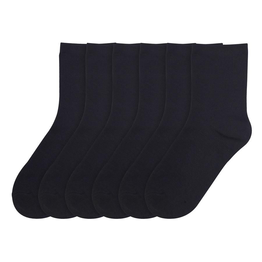 288 Wholesale Boys Basic Black Crew Socks 6-8