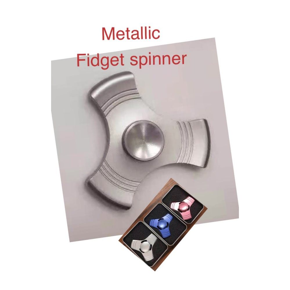 12 Pieces of Fidget SpinneR--Metallic
