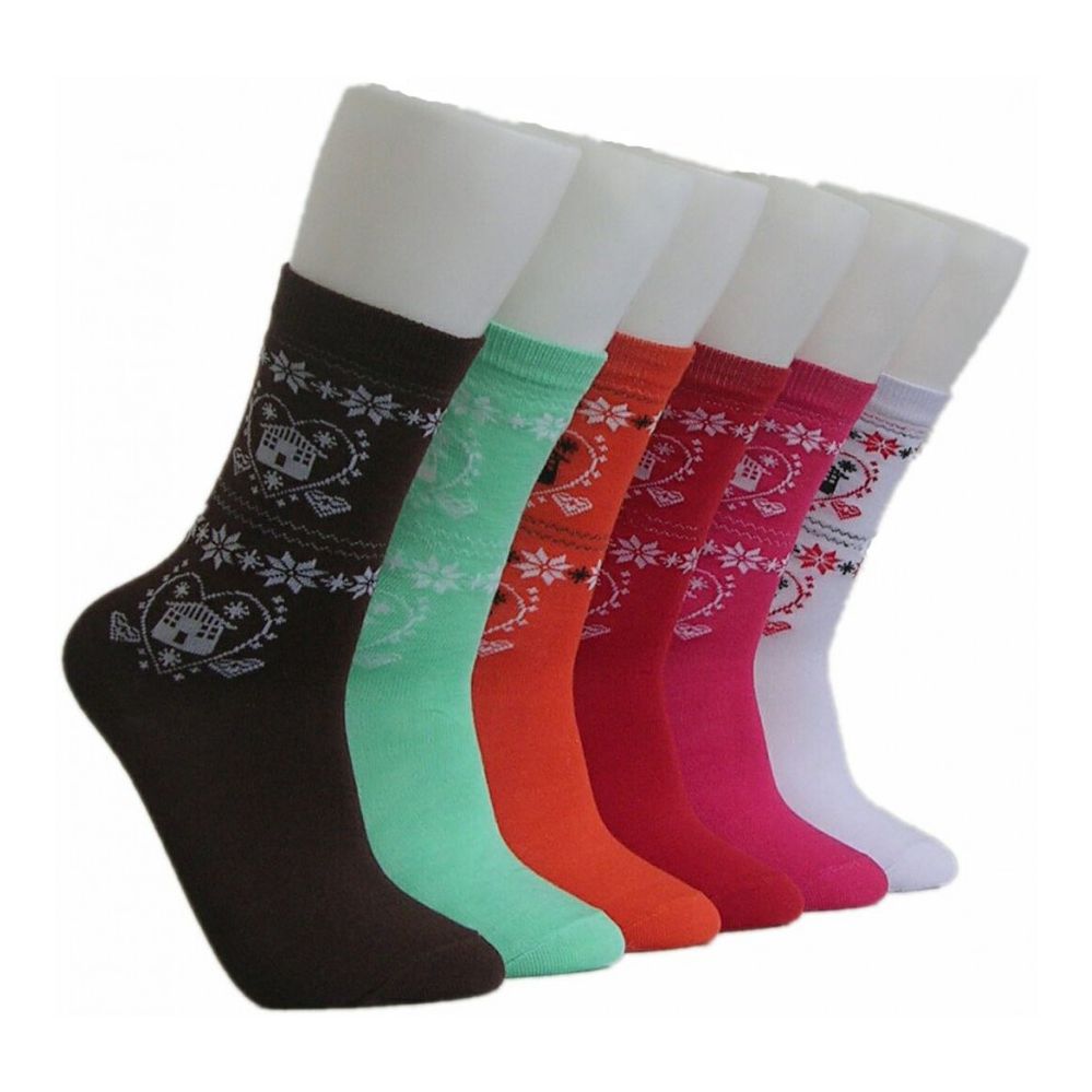 360 Wholesale Women's Snow Flake Crew Socks
