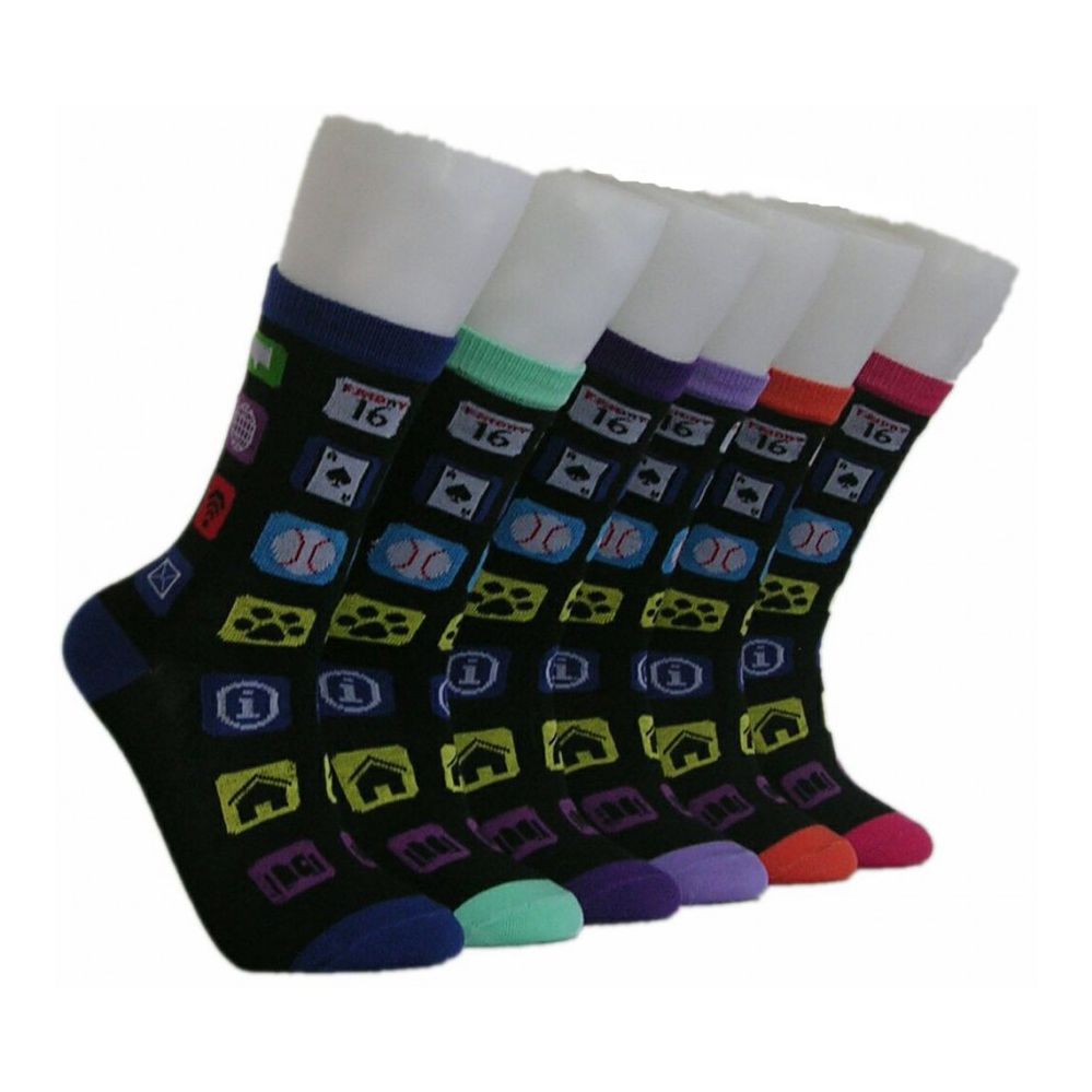 360 Wholesale Women's Symbols Crew Socks