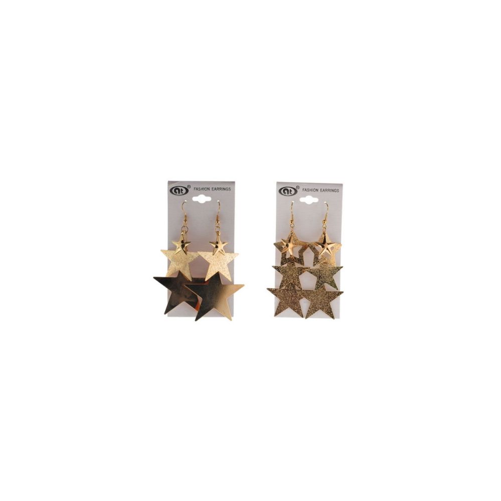 36 Pieces GolD-Tone French Hook Earring Star Dangles - Earrings