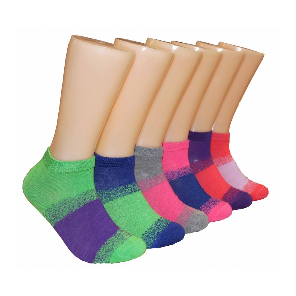480 Wholesale Women's Color Fade Low Cut Ankle Socks