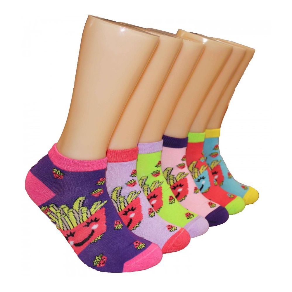 480 Pairs Women's French Fries Low Cut Ankle Socks Womens Ankle Sock