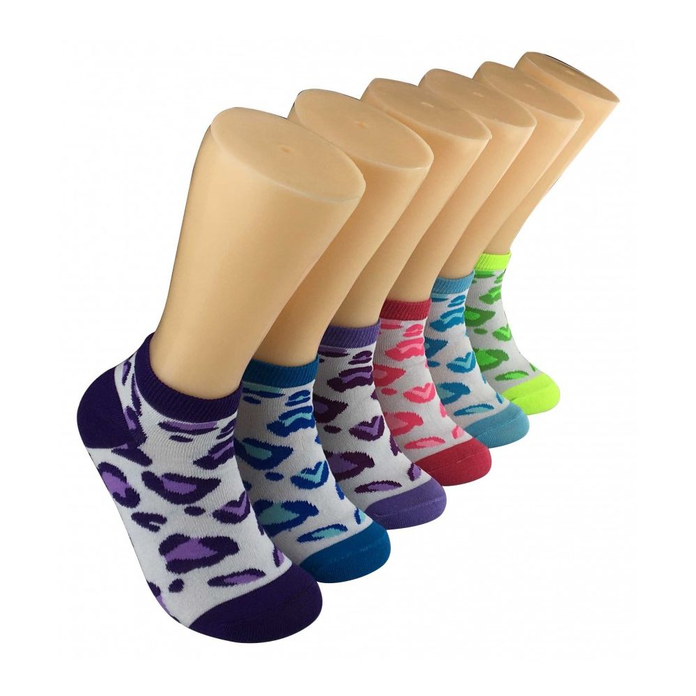 480 Wholesale Women's Animal Spots Low Cut Ankle Socks